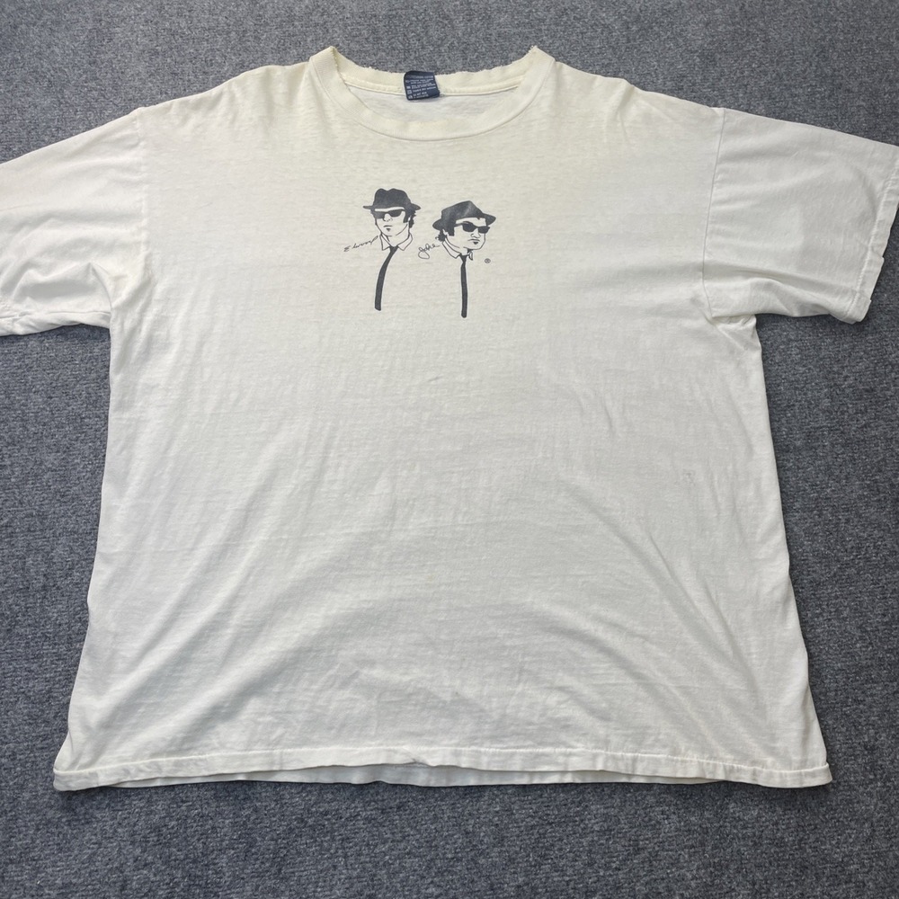 Vintage 90s House Of Blues Brothers White TShirt Size XL House Of Blues Tag